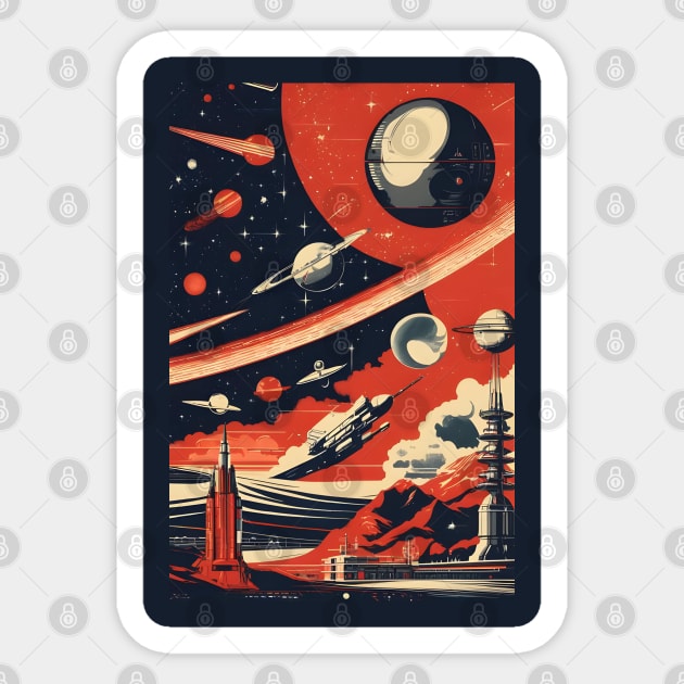 Soviet space art Sticker by Spaceboyishere